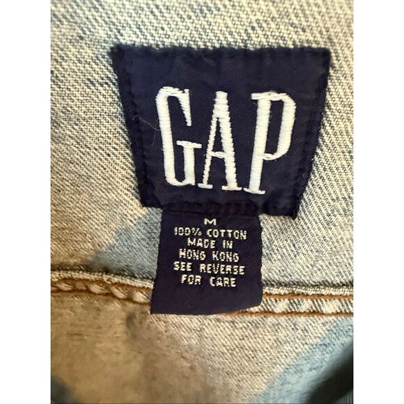 Vintage Y2K GAP 100% Cotton Denim Vest Size M - Picture 7 of 10